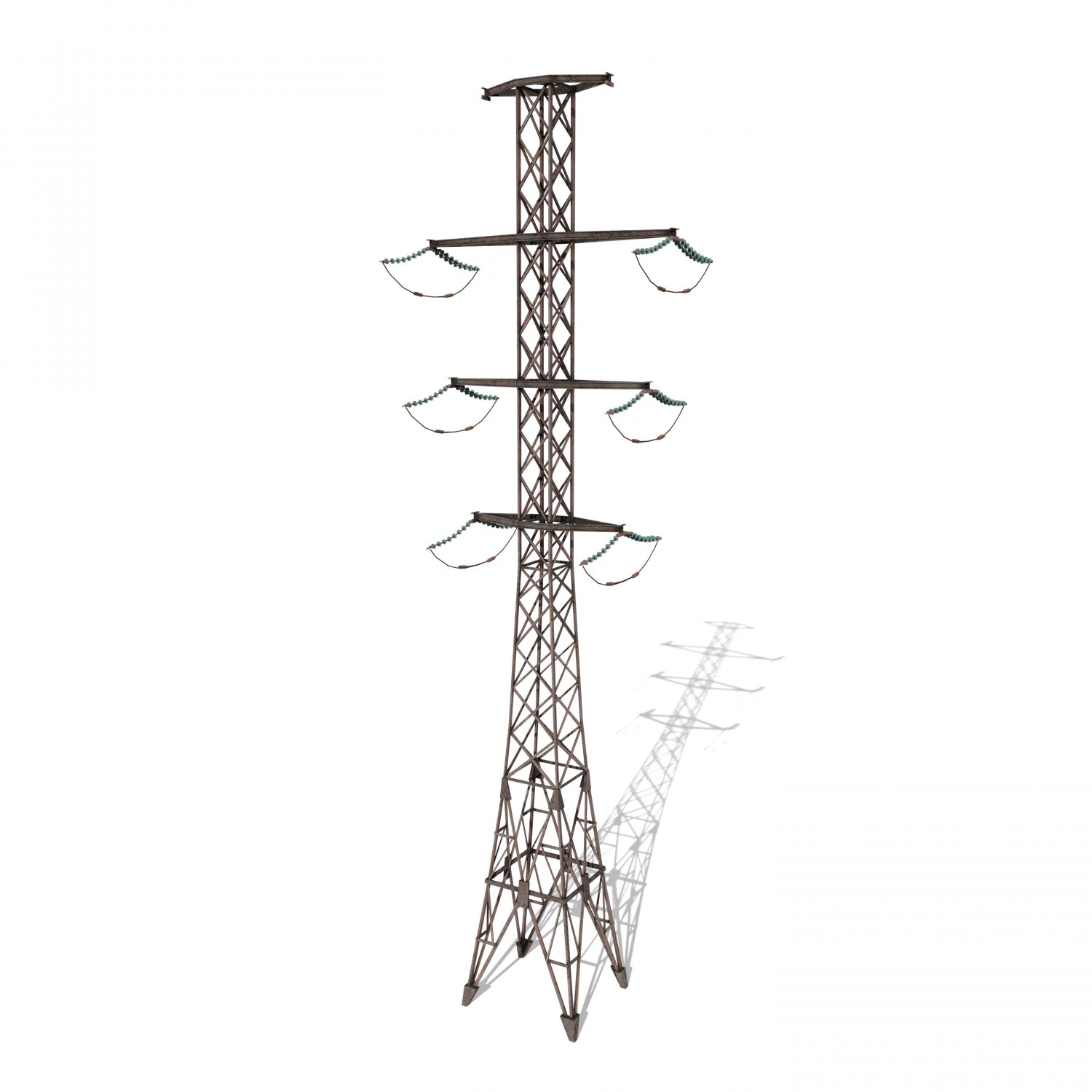 electricity pole 13 weathered 3D Model .c4d .max .obj .3ds .fbx .stl .blend 