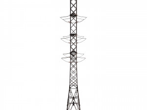 electricity pole 13 weathered Modelo 3D