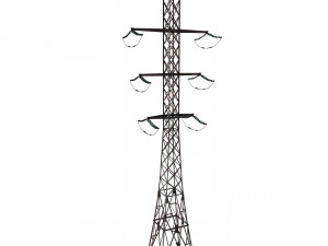 electricity pole 13 weathered Modelo 3D