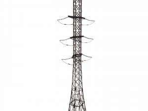 electricity pole 13 weathered Modelo 3D