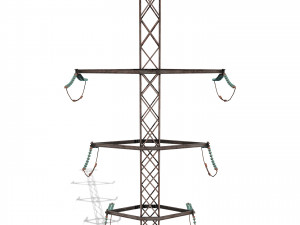 electricity pole 13 weathered Modelo 3D