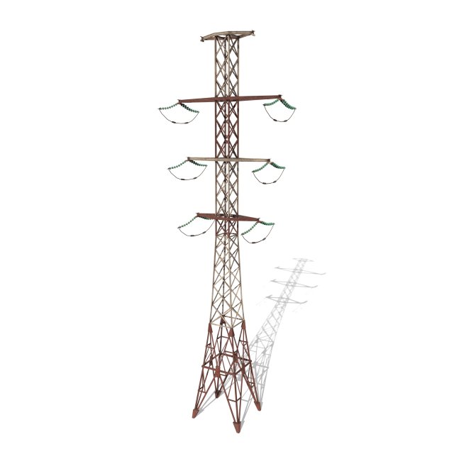 electricity pole 14 weathered 3Dモデル .c4d .max .obj .3ds .fbx .stl .blend 