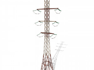 electricity pole 14 weathered 3Dモデル