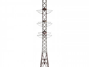 electricity pole 14 weathered 3Dモデル