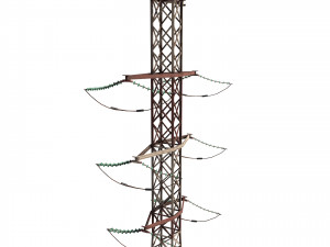 electricity pole 14 weathered 3Dモデル