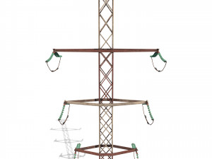 electricity pole 14 weathered 3Dモデル