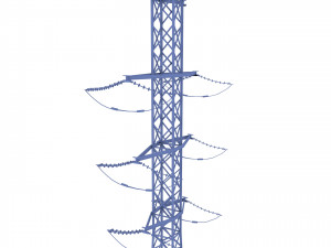 electricity pole 14 weathered 3Dモデル