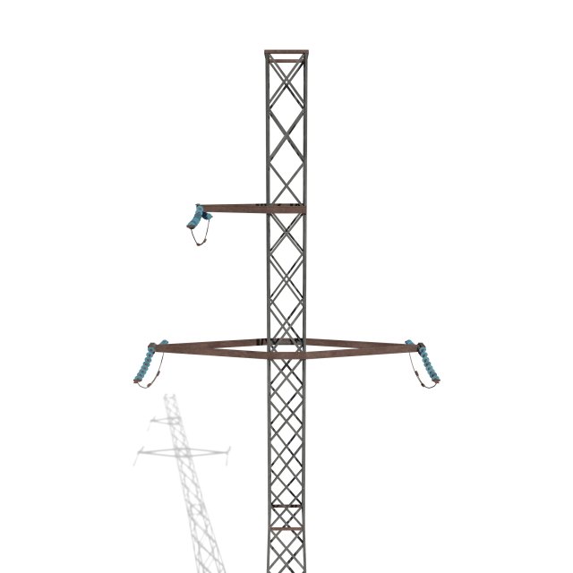 electricity pole 15 3Dモデル .c4d .max .obj .3ds .fbx .stl .blend