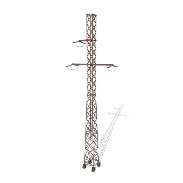 electricity pole 15 weathered 3D Model .c4d .max .obj .3ds .fbx .stl .blend 