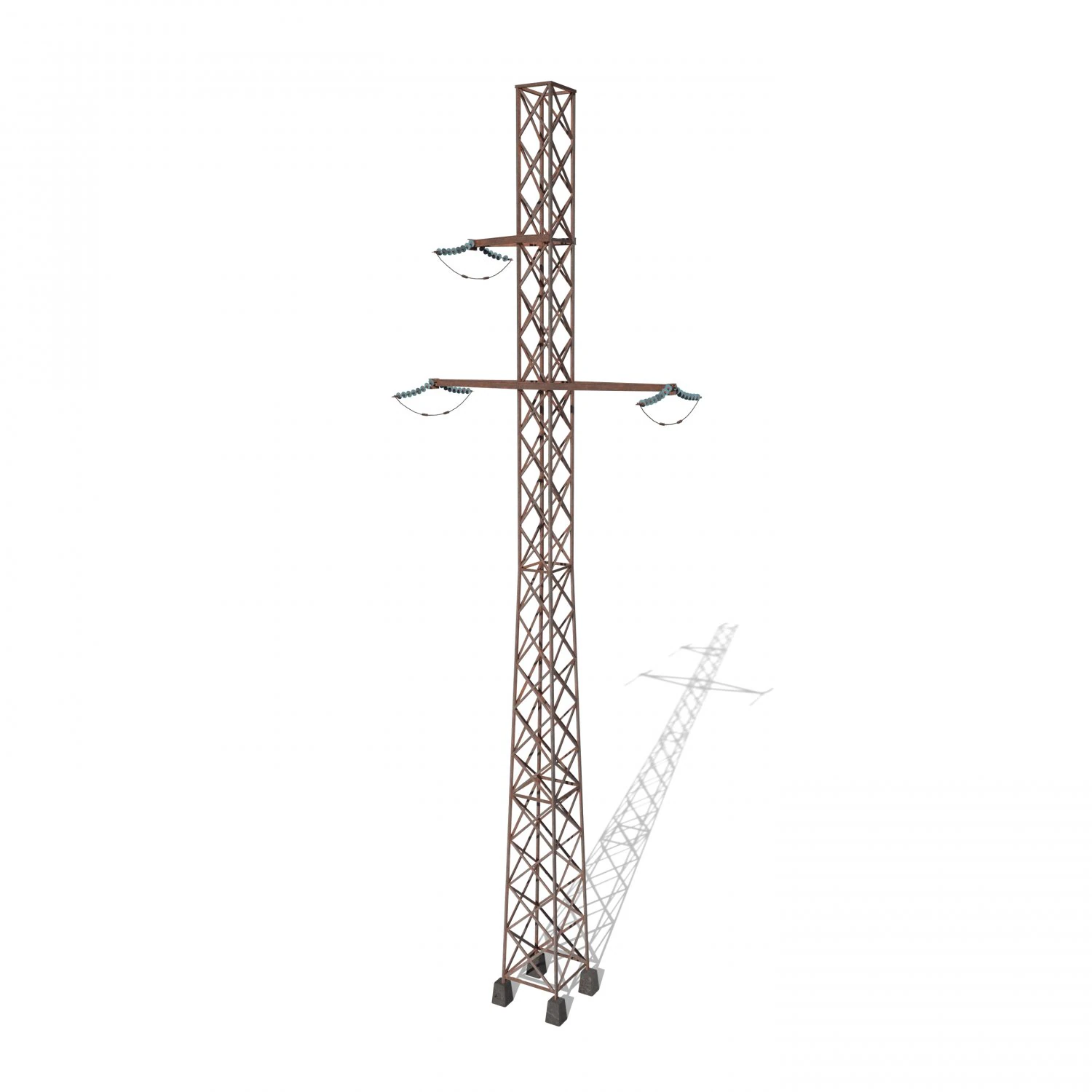 electricity pole 15 weathered 3D Model .c4d .max .obj .3ds .fbx .stl .blend 
