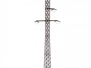 electricity pole 15 weathered 3D Model