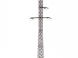 electricity pole 15 weathered 3D Model
