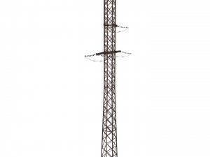 electricity pole 15 weathered 3D Model