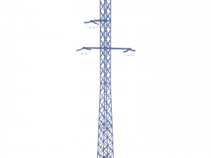 electricity pole 15 weathered 3D Model