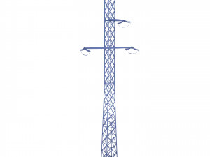 electricity pole 15 weathered 3D Model