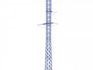 electricity pole 15 weathered 3D Model