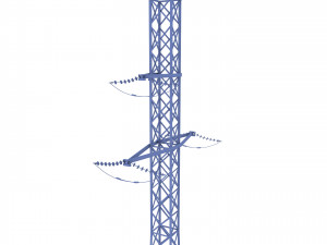 electricity pole 15 weathered 3D Model