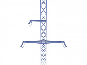 electricity pole 15 weathered 3D Model