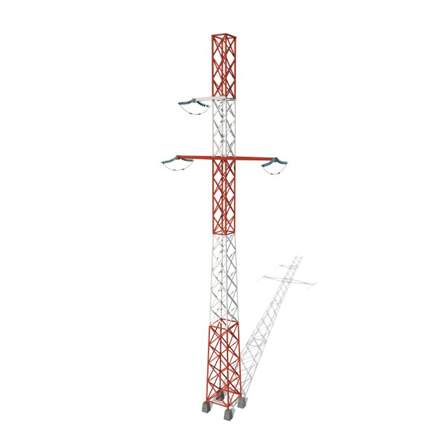 electricity pole 16 Modello 3D .c4d .max .obj .3ds .fbx .stl .blend 