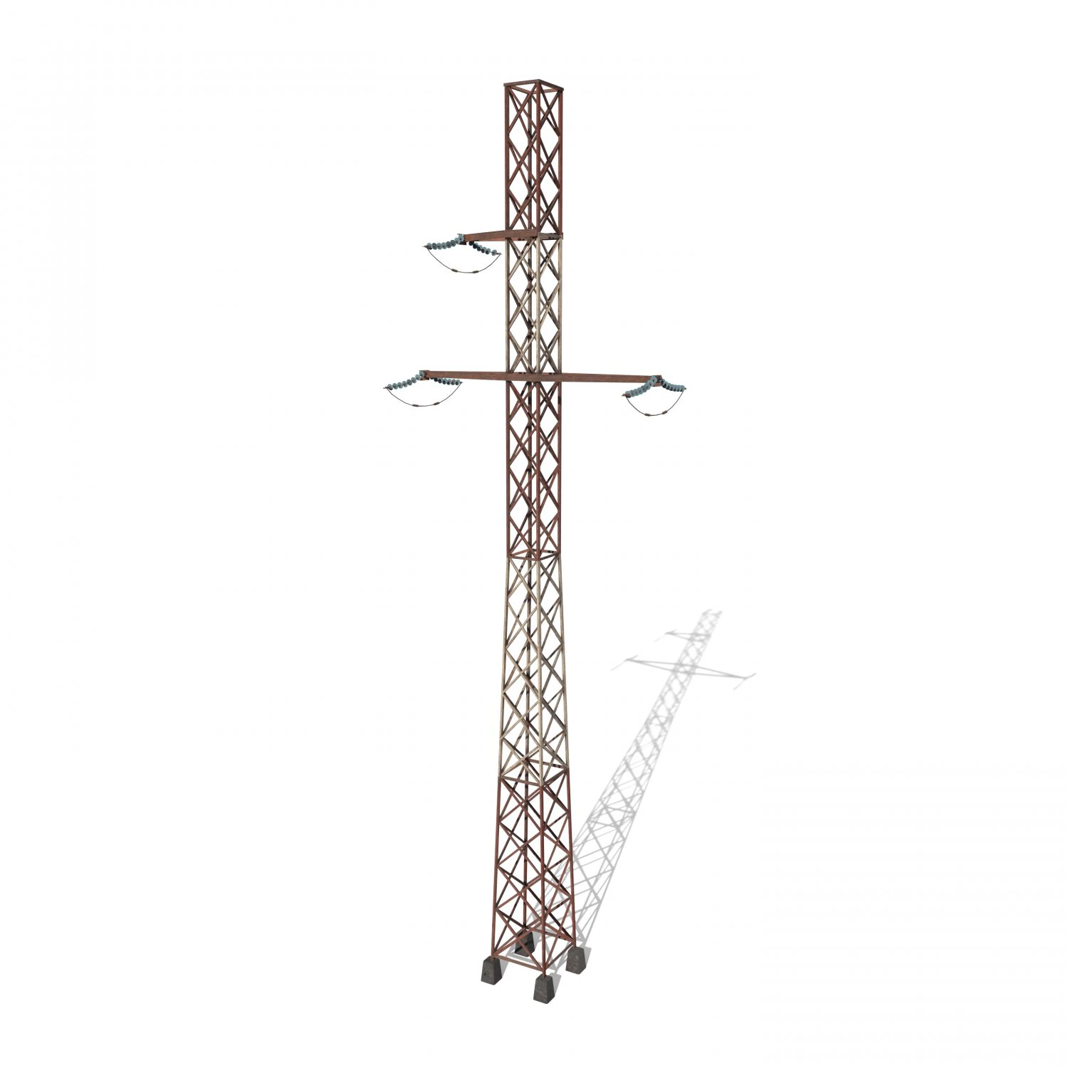 electricity pole 16 weathered 3D Model .c4d .max .obj .3ds .fbx .stl .blend 