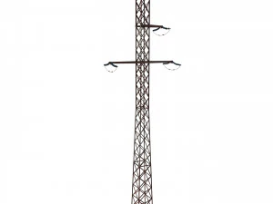electricity pole 16 weathered 3D Model