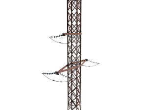 electricity pole 16 weathered 3Dモデル