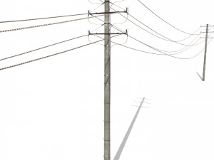 electricity pole 18 Model 3D