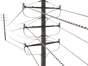 electricity pole 18 Modelo 3D