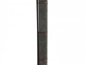 electricity pole 18 weathered 3D Model
