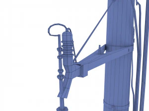 electricity pole 18 weathered 3D Model