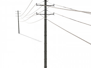 electricity pole 19 3D मॉडल
