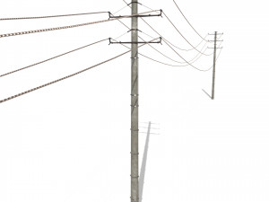 electricity pole 19 3D मॉडल