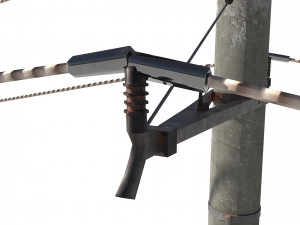electricity pole 19 3D मॉडल