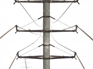 electricity pole 19 3D मॉडल