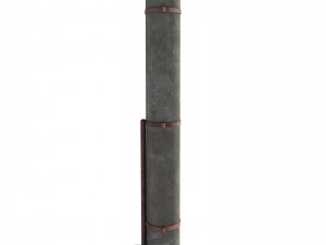 electricity pole 19 weathered 3D Model
