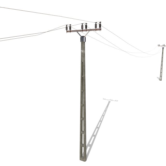 electricity pole 20 Modello 3D .c4d .max .obj .3ds .fbx .stl .blend 