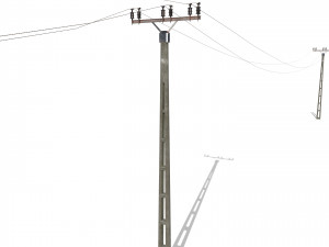 electricity pole 20 3D 模型