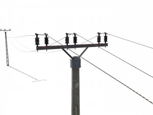 electricity pole 20 Modello 3D