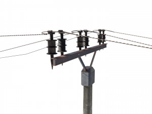 electricity pole 20 Modello 3D