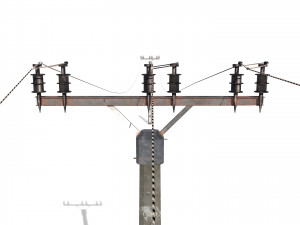 electricity pole 20 Modello 3D