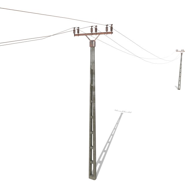 electricity pole 20 weathered Modelo 3D .c4d .max .obj .3ds .fbx .stl .blend