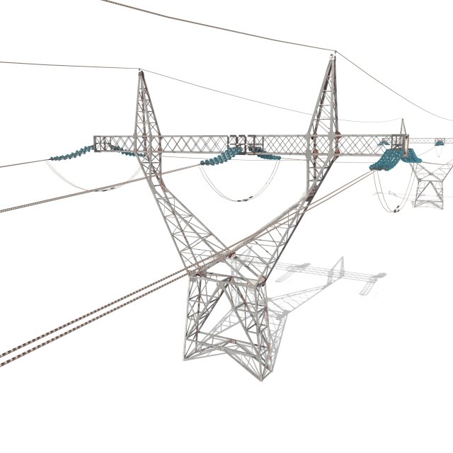 electricity pole 21 3D-Modell .c4d .max .obj .3ds .fbx .stl .blend 