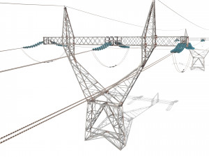 electricity pole 21 3D Model