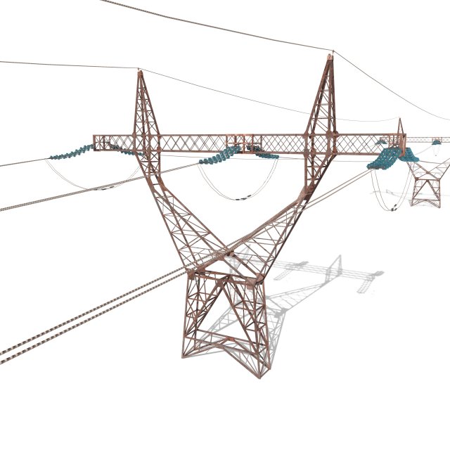 electricity pole 21 weathered 3Dモデル .c4d .max .obj .3ds .fbx .stl .blend 