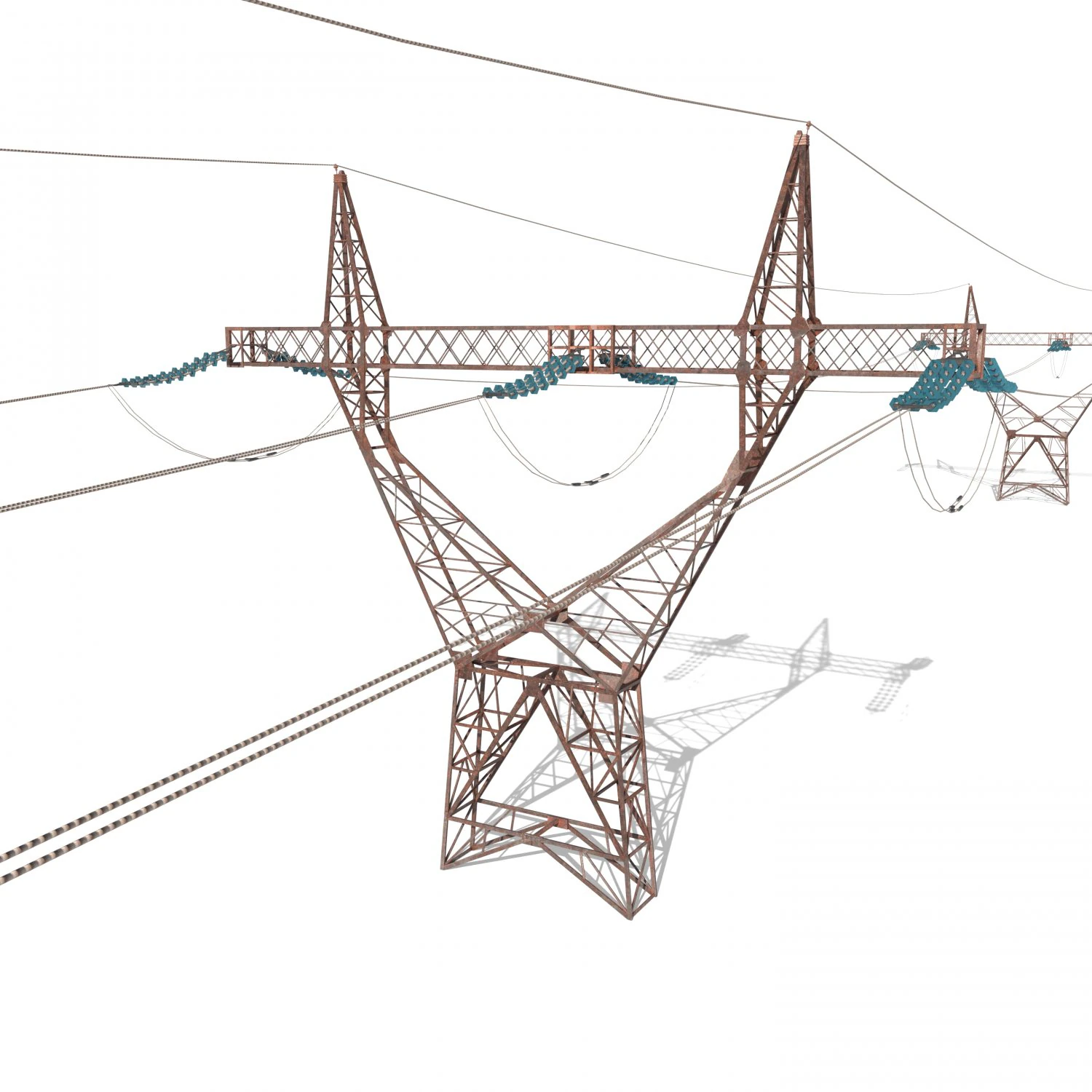 electricity pole 21 weathered 3D Model .c4d .max .obj .3ds .fbx .stl .blend 