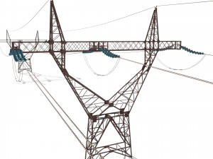 electricity pole 21 weathered 3Dモデル