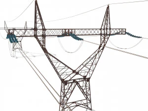 electricity pole 21 weathered 3D Model