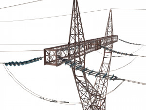 electricity pole 21 weathered 3Dモデル
