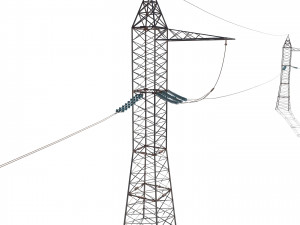 electricity pole 17 3D Model