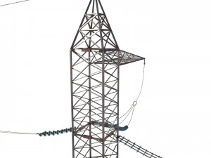 electricity pole 17 3D Model